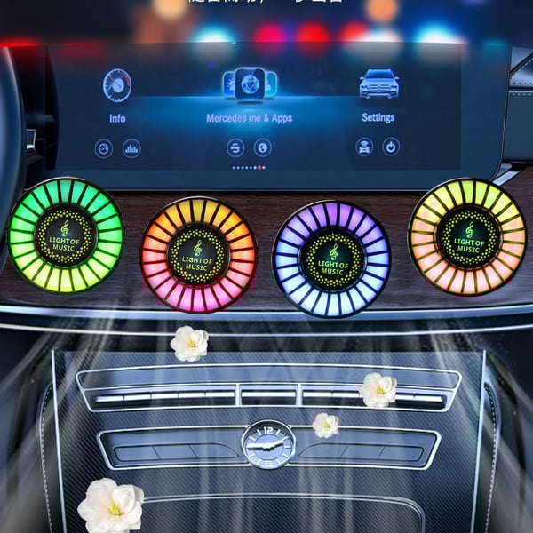 šCar RGB LED Rhythm Ambience Light with Voice Control