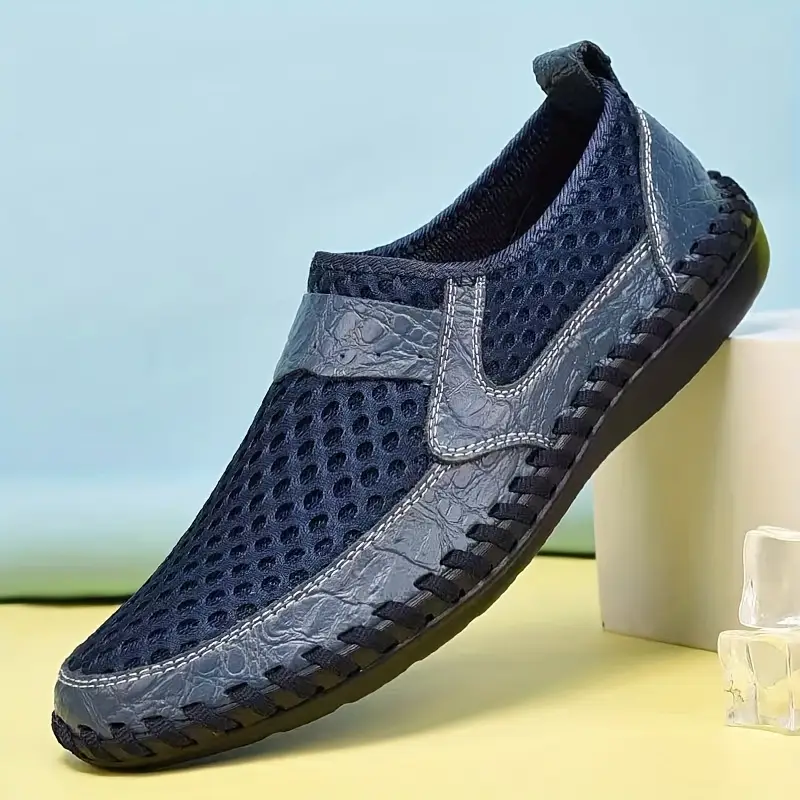 Early Summer Sale 49%🔥 Mens' Summer Slip-on Shoes, Breathable Mesh Leather Loafers