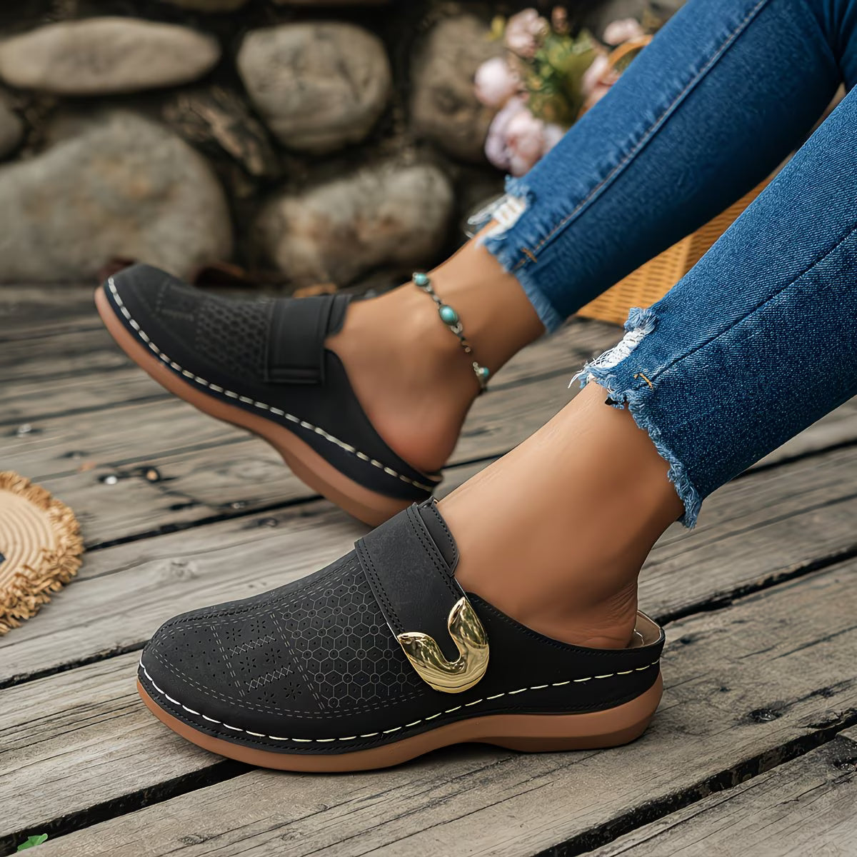 Summer Promotion 50% OFF❤️ Women's Round Toe Orthopedic Platform Sandals Summer