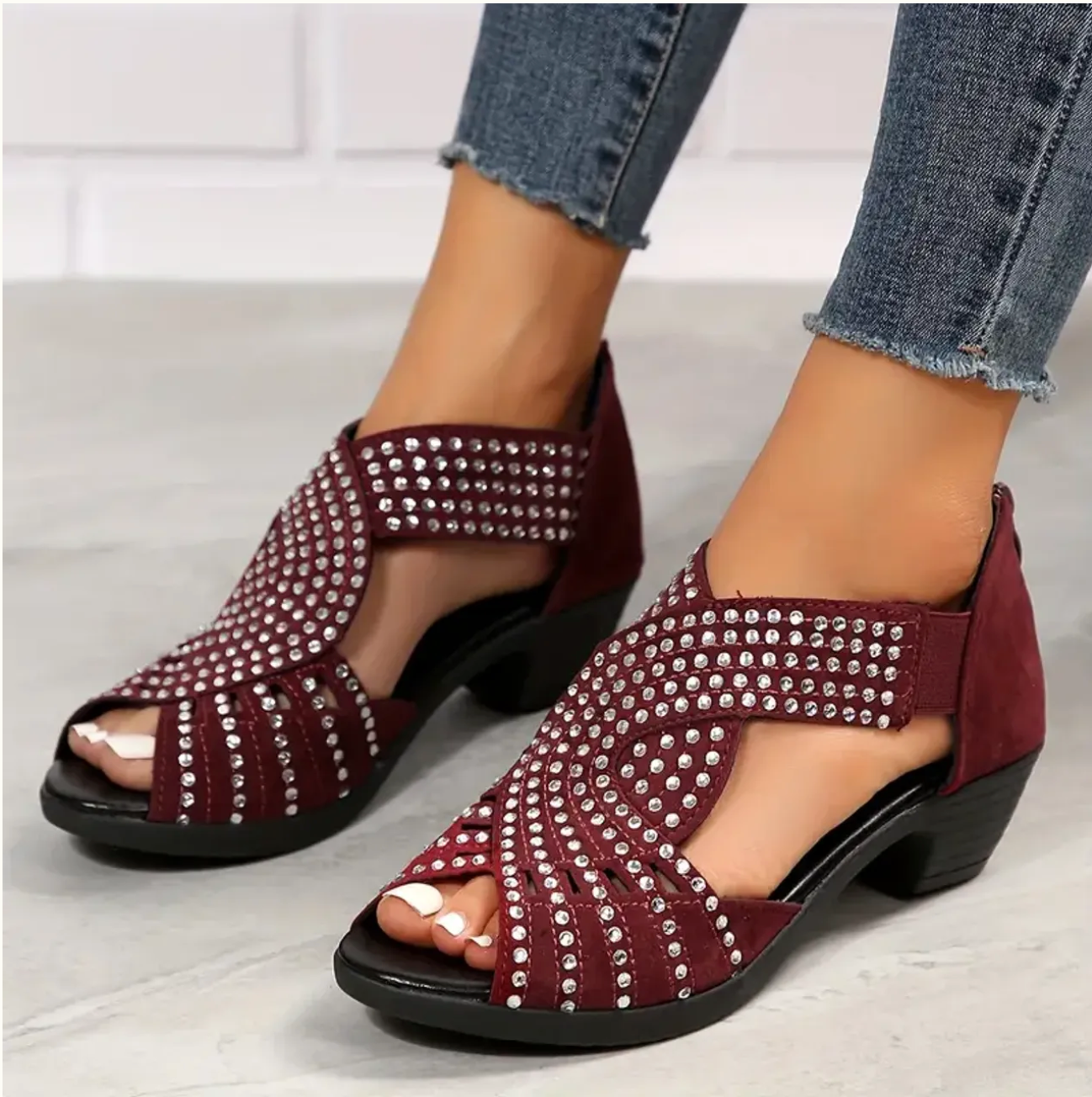 🔥Last Day Promotion 70% OFF🔥 Orthopedic Low Heel Cut-Out Sandals