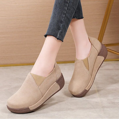 Spring & Summer 50% Off💝 Women’s Orthopedic Flats Platform Walking Shoes, Comfort Leather Loafers