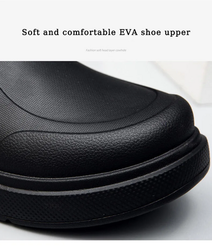 Men's Lightweight Slip-On Work Shoes – Oil Resistant, Easy to Clean Kitchen Work Footwear