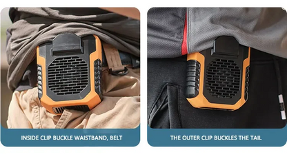 Summer Sale 50% Off🔥 2025 Smart AI Long-lasting Battery Powerful Portable Waist Clip Fan, Wearable Hanging Neck Fan