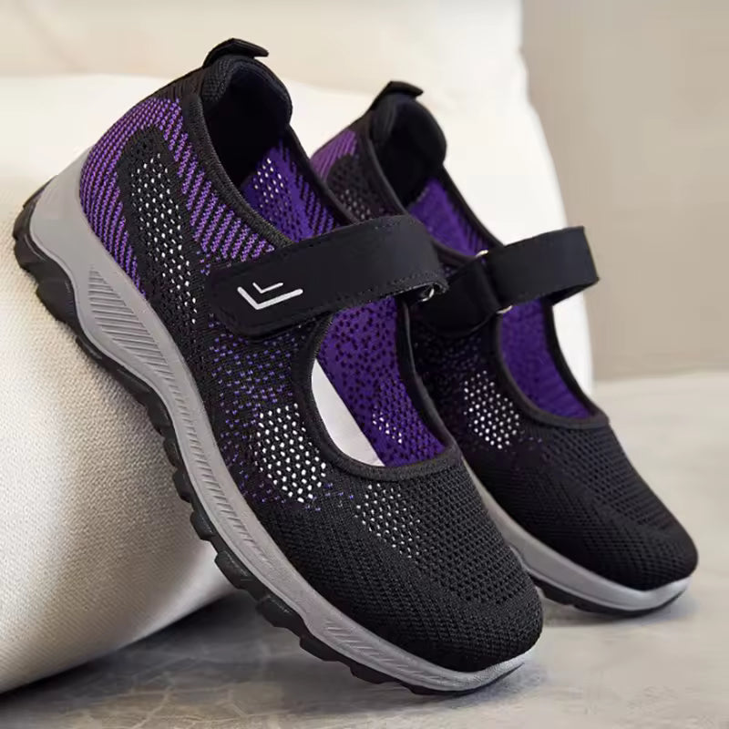 Extra Wide Orthopedic Comfort Walking Shoes for Women – Stretch Fit for Swollen Feet