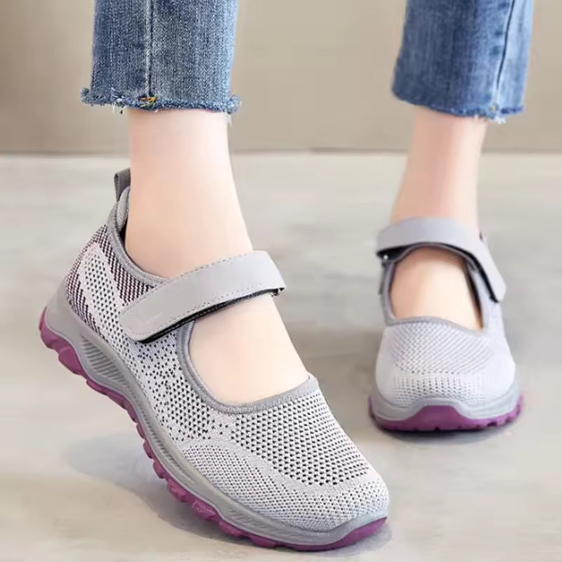Extra Wide Orthopedic Comfort Walking Shoes for Women – Stretch Fit for Swollen Feet