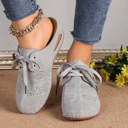 Summer Sale 50% Off❤️Women’s Summer Comfort Orthopedic Mule Sandals,  Slip-On, Round Toe with Lace-Up Design