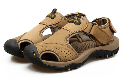 On This Week Sale off 50%🔥 Men's Outdoor Leather Orthopedic Summer Sandals