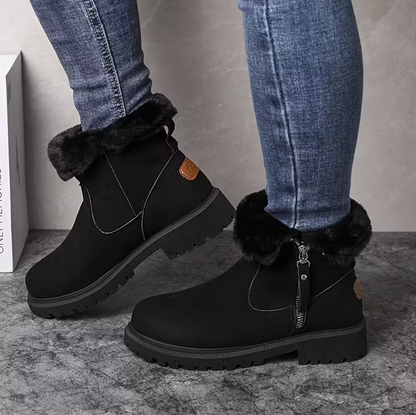 CozyStep™ Orthopedic Fur-Lined Ankle Boots for Fall & Winter