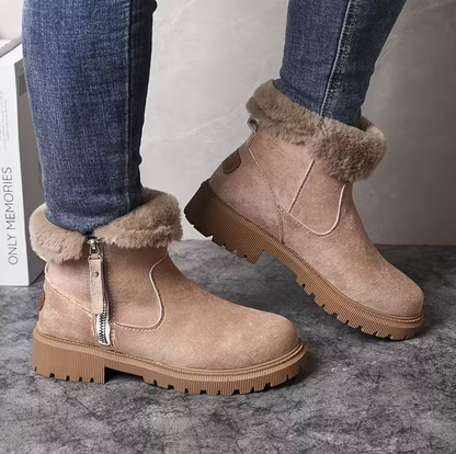 CozyStep™ Orthopedic Fur-Lined Ankle Boots for Fall & Winter