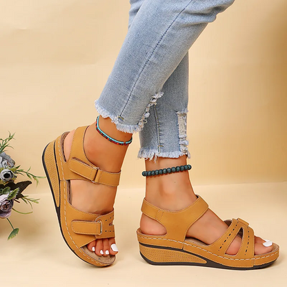 Last day Promotion 49%❤️ Women's Wedge Platform Sandals with Adjustable Strap