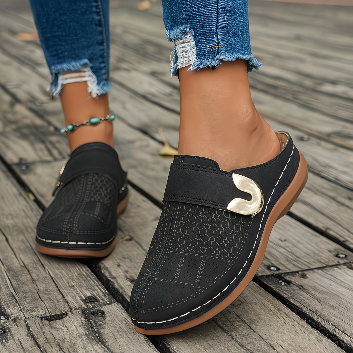 Summer Promotion 50% OFF❤️ Women's Round Toe Orthopedic Platform Sandals Summer