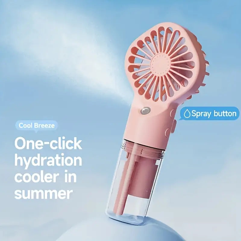 🔥Summer Sale 50% Off ❄️2-in-1 Handheld Portable Spray Mist Fan with USB Rechargeable