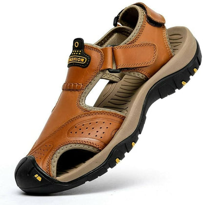 On This Week Sale off 50%🔥 Men's Outdoor Leather Orthopedic Summer Sandals